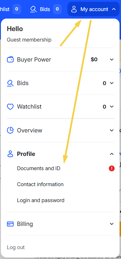 How do I upload my government issued photo ID 1